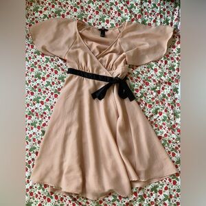 H&M Pink Dress with Black Ribbon